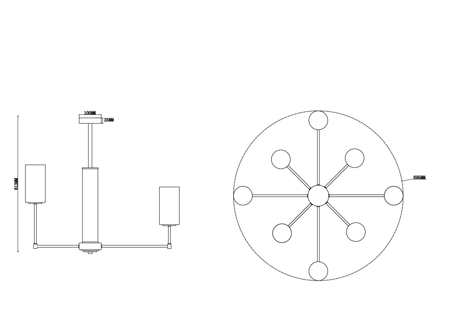 Потолочная люстра Freya Agnes FR5184PL-08BS