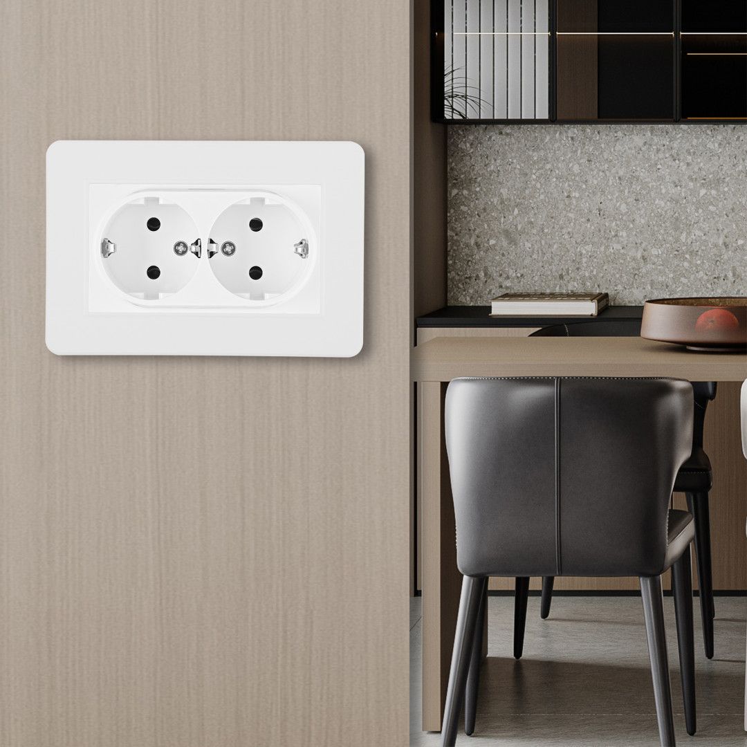 Розетка Arte Milano Set16-2 SET16-double-40-2 white