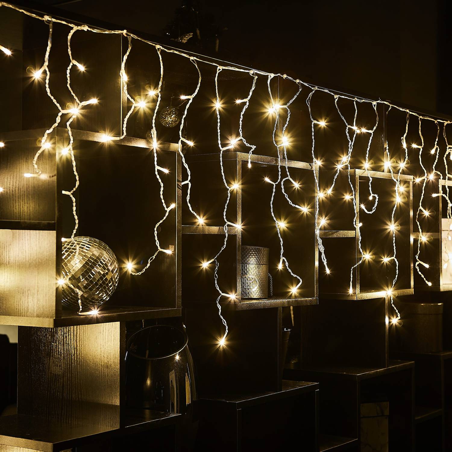 Бахрома светодиодная со статическим свечением, 6м Uniel ULD-B6007-200/STK WARM WHITE IP44