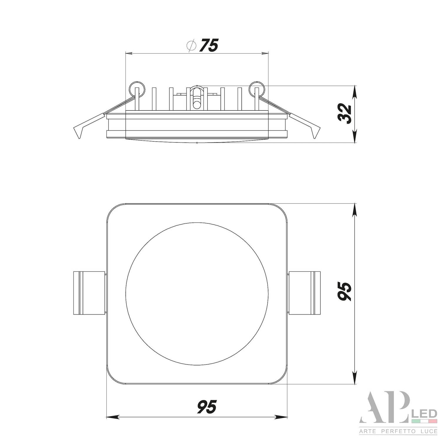 Встраиваемый светильник APL Led Ingrid 3322.LD109S/12W/4K