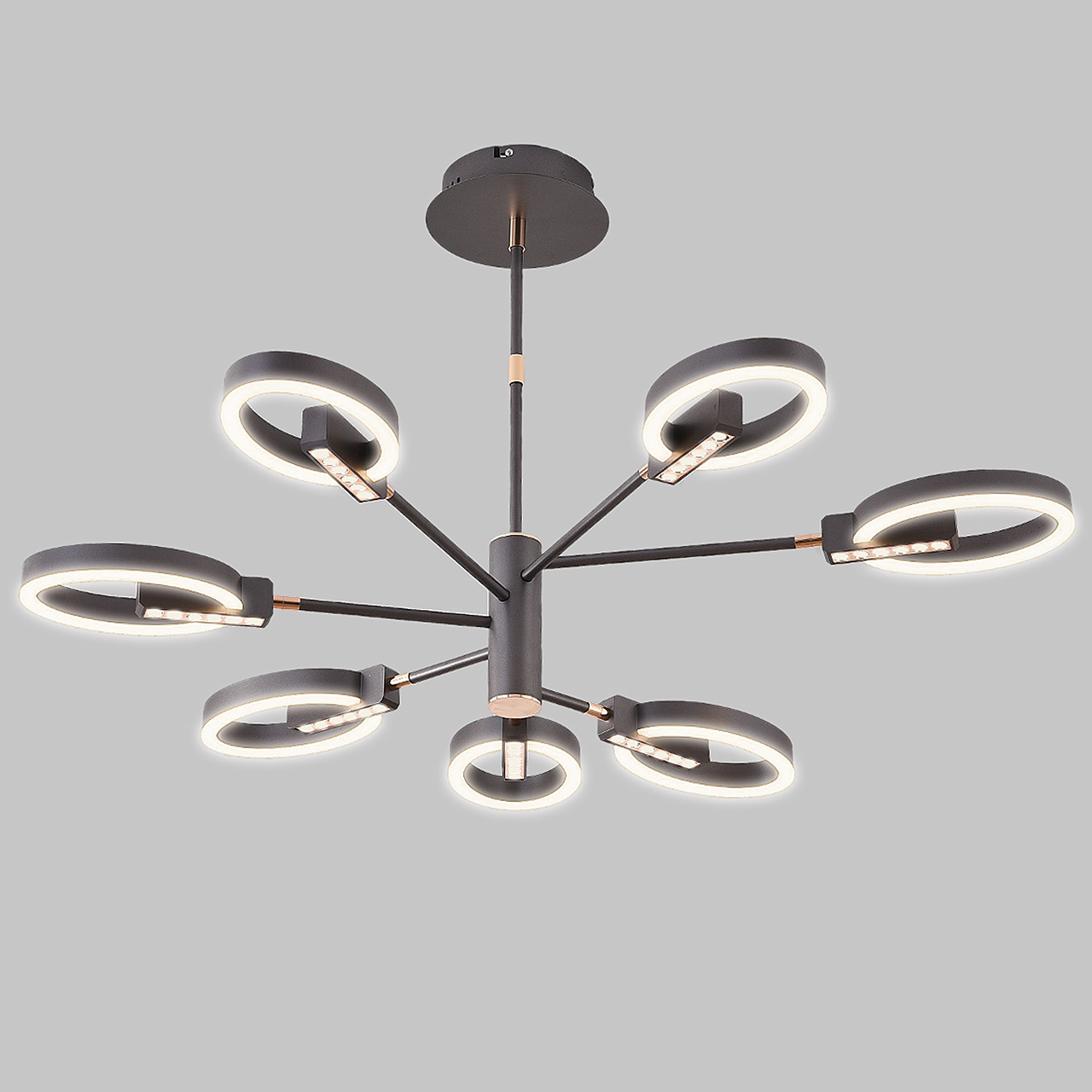 Люстра светодиодная потолочная, 126Вт, пульт ДУ, 3200К+6500К PLC-7056-950