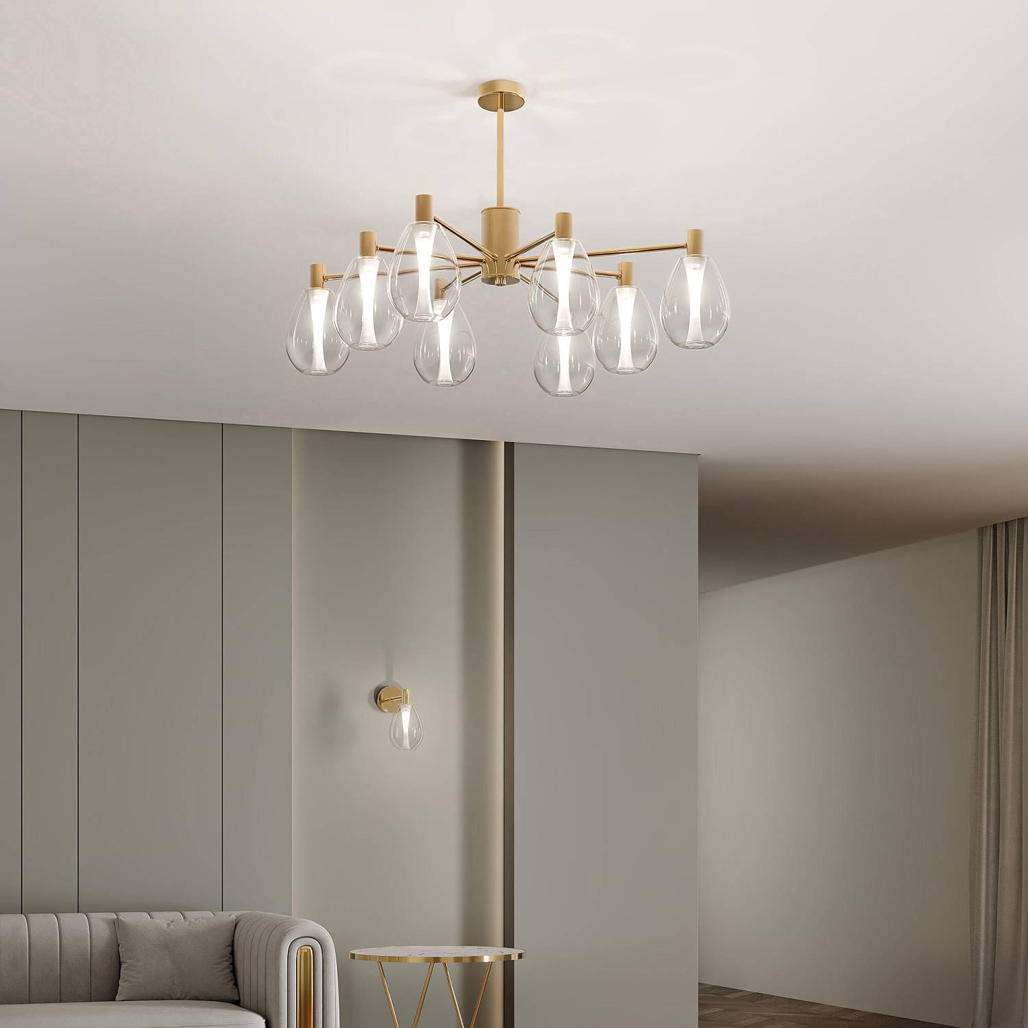 Потолочная люстра Eurosvet Magma 60175/8 латунь Smart