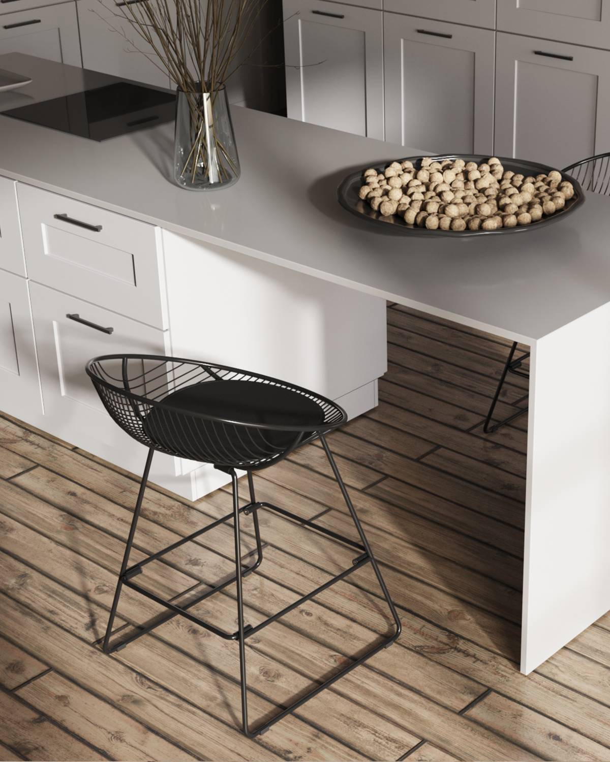 Полубарный стул Stool Group Ufo UFO-24A-P11 BL/BL