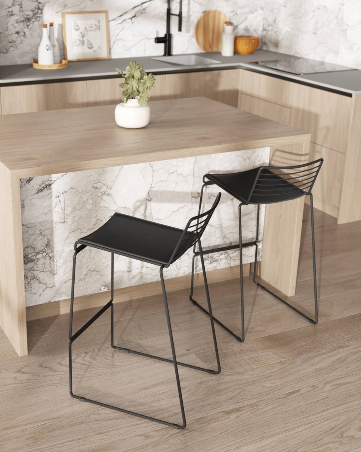 Полубарный стул Stool Group Danny DN-S26 BL/BL