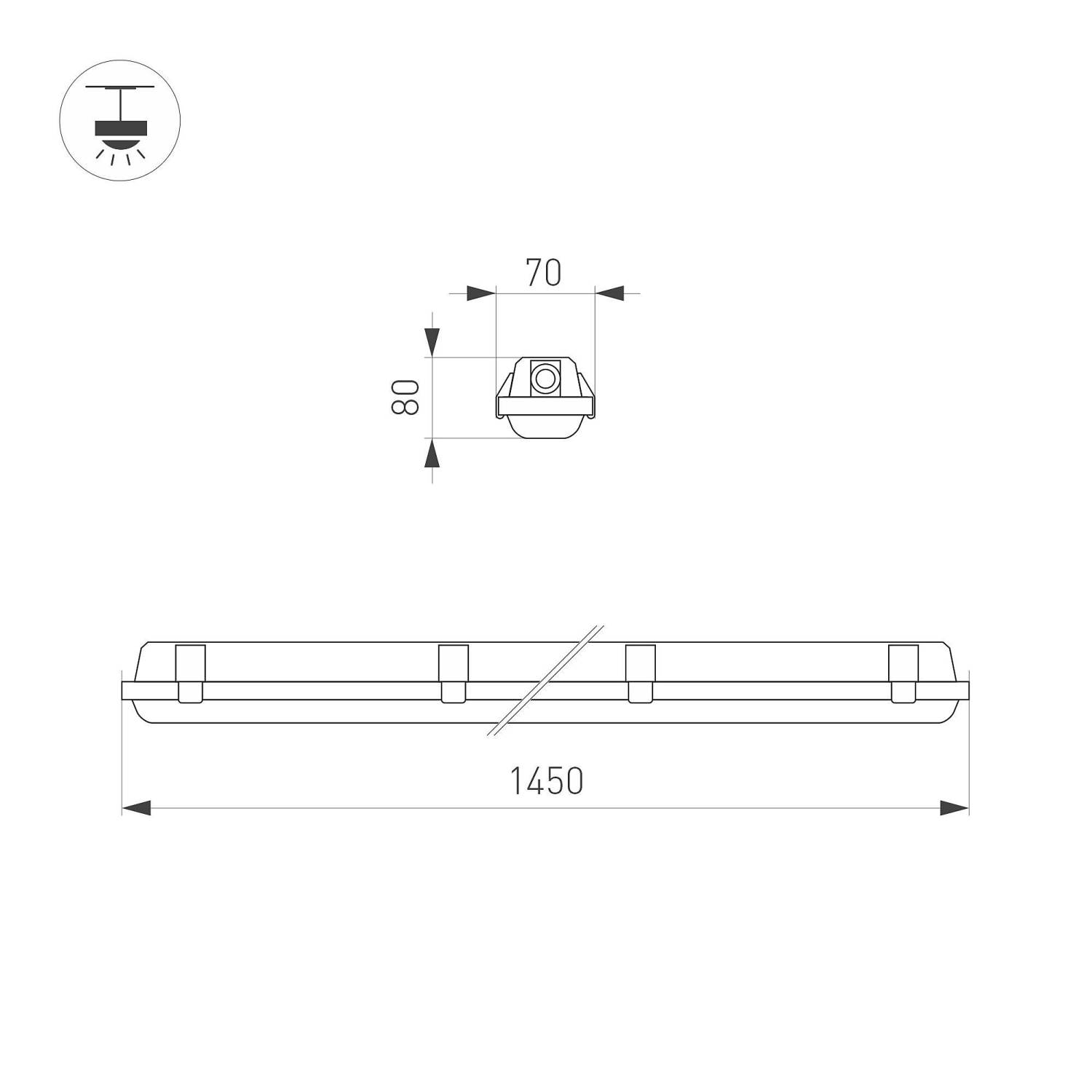 Уличный потолочный светильник Arlight Dallas 055196