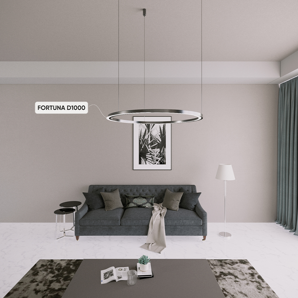 Подвесная люстра Crystal Lux FORTUNA FORTUNA SP88W LED D1000 BLACK