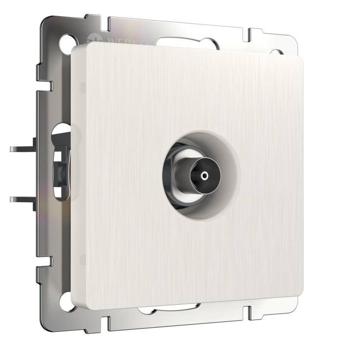 Розетка Werkel W1183013/ ТВ-розетка оконечная (перламутровый рифленый)