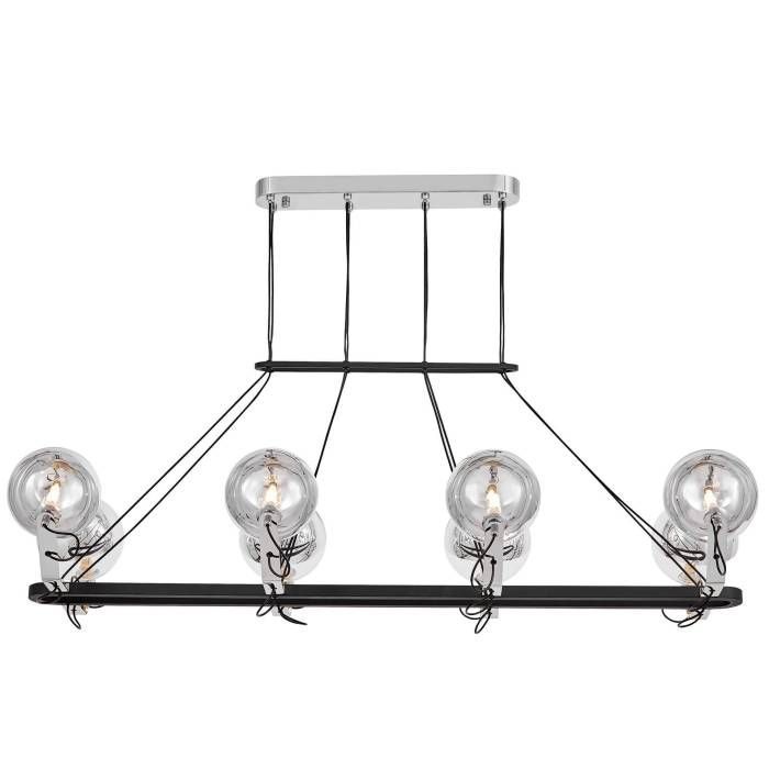 Подвесная люстра Lumina Deco Marseo LDP 9110-8-PR BK+CHR