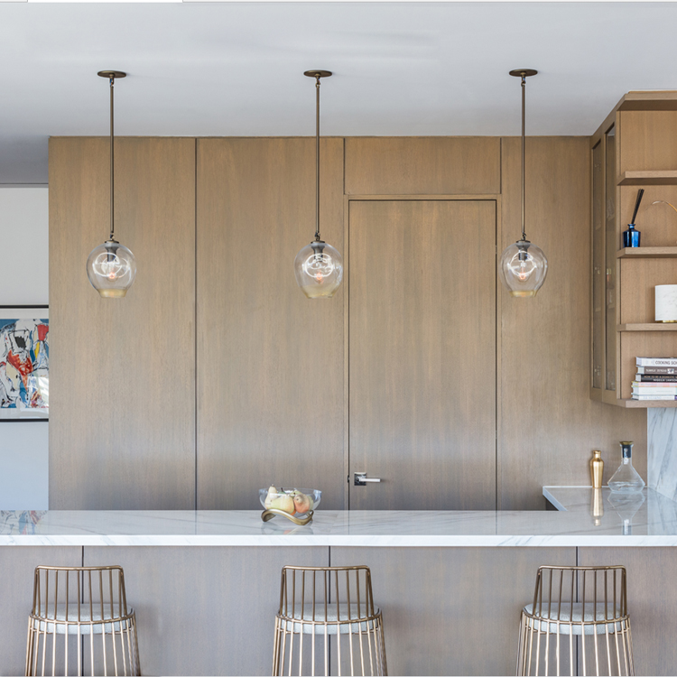 Светильник подвесной Delight Collection Bubble KG0579P-1 brass/clear