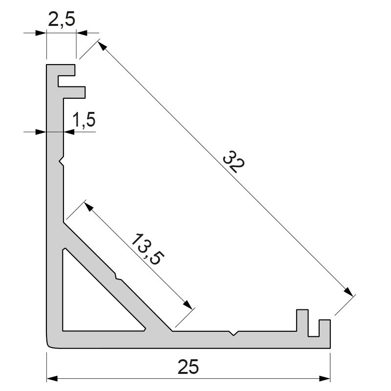 Профиль угловой Deko-Light AV-03-12 970437