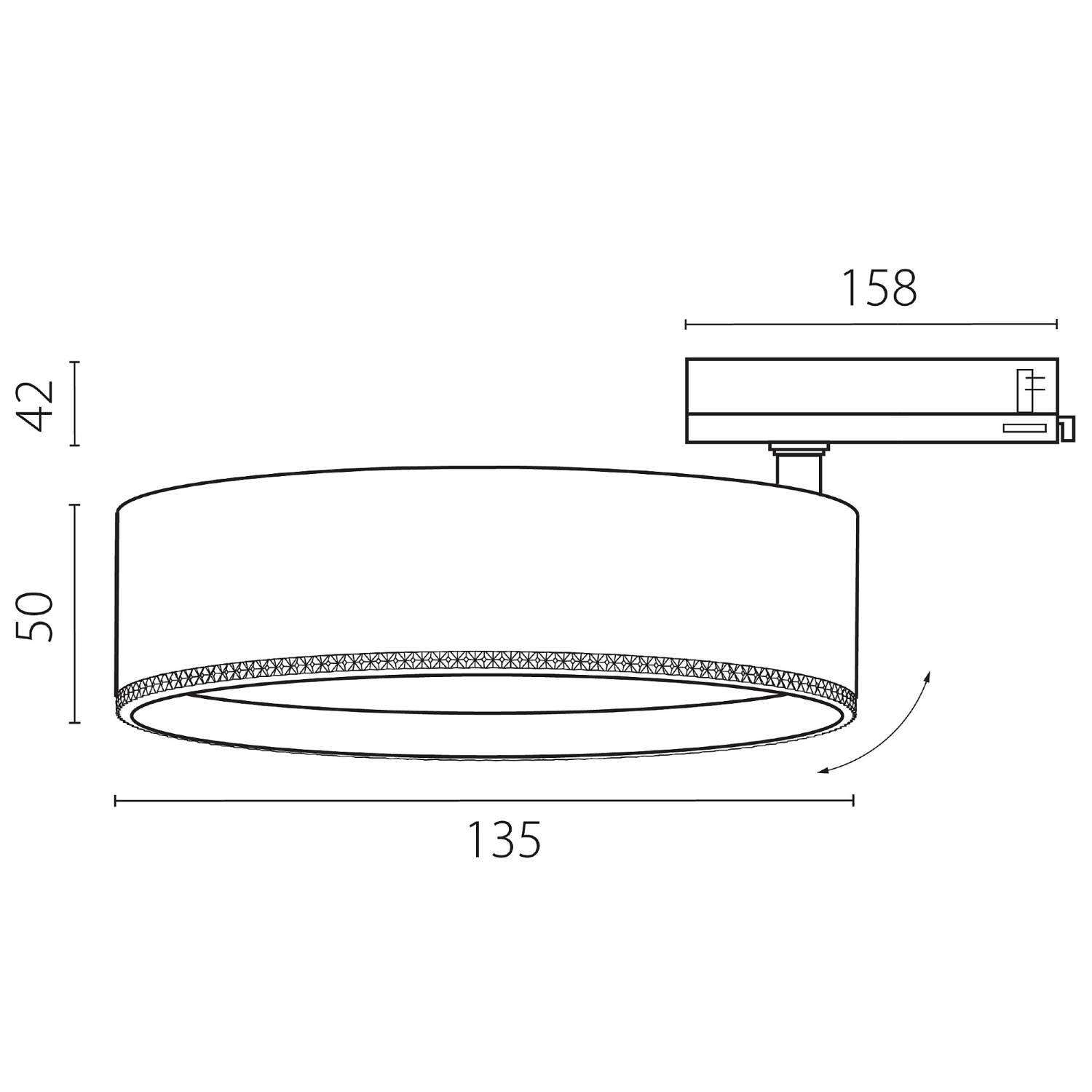 Трековый светильник Lightstar Alta Pro A5737QT60G
