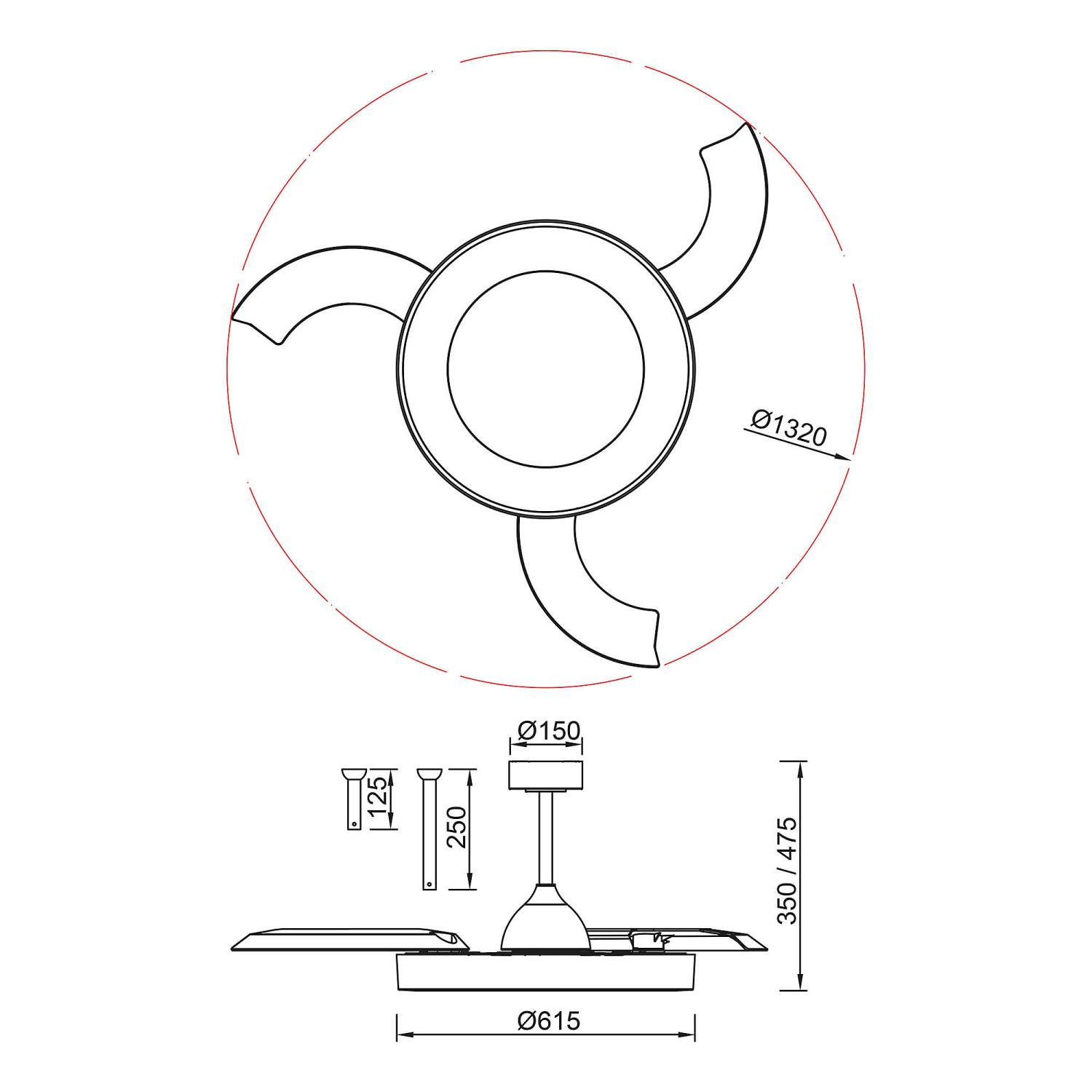 Люстра-вентилятор Mantra Niseko Fan 9057