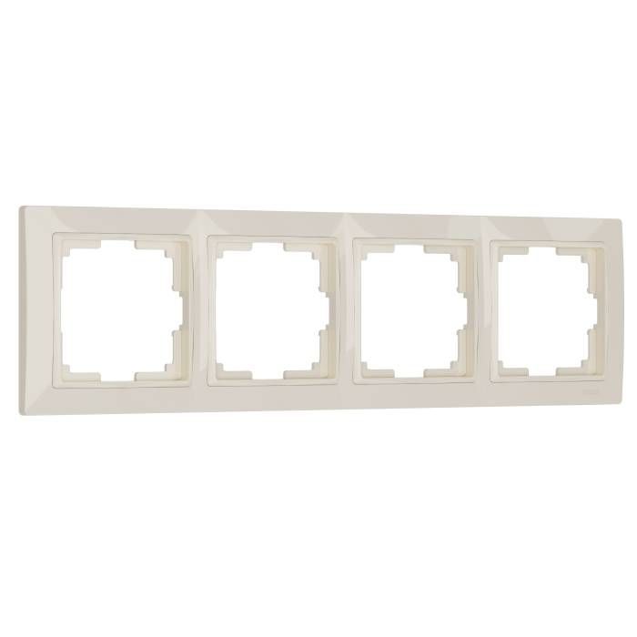 Рамка Werkel W0042003/ Рамка на 4 поста Snabb basic (слоновая кость) Рамка Werkel W0042003/ Рамка на 4 поста Snabb basic (слоновая кость)