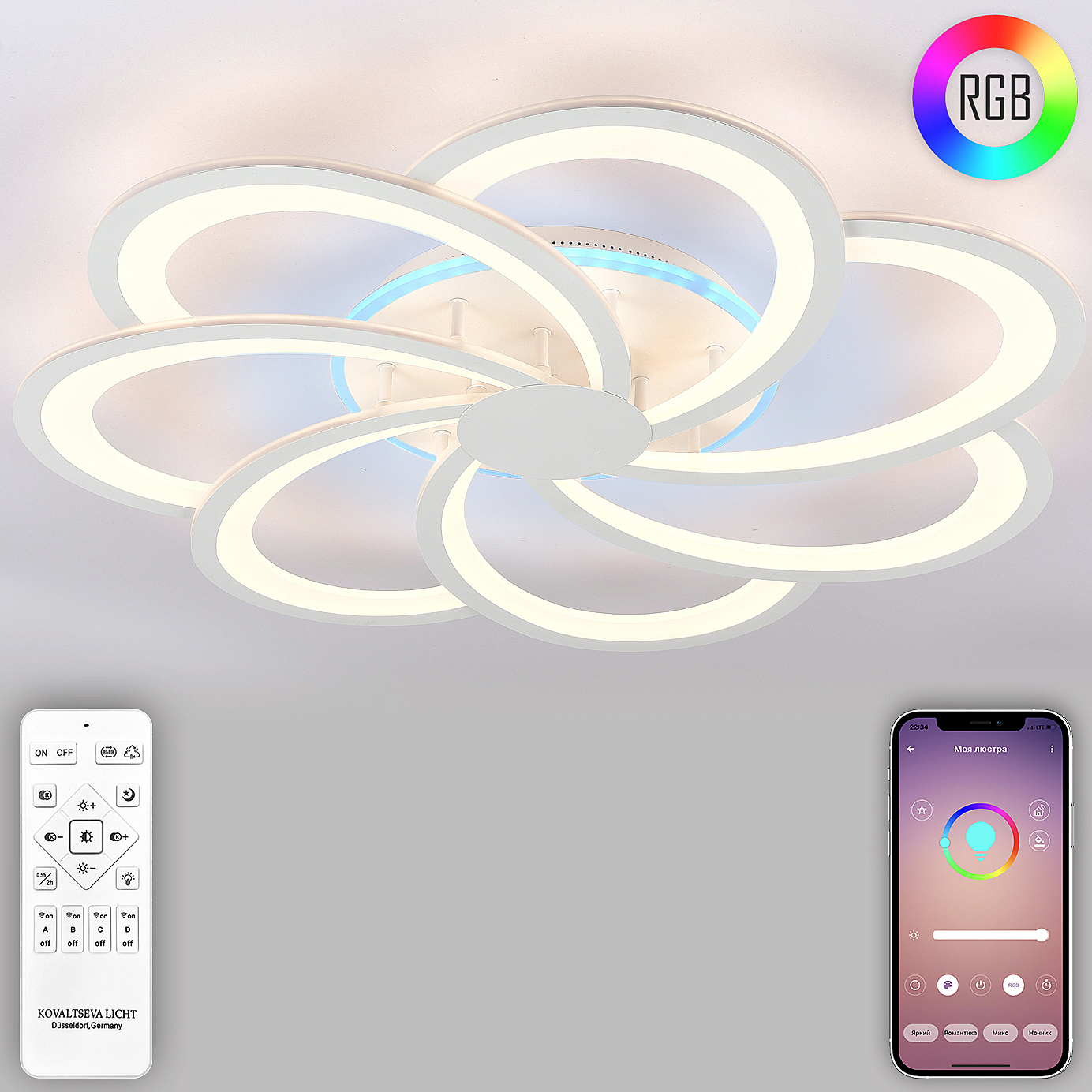 Потолочная люстра Natali Kovaltseva Holder Ii HIGH-TECH LED LAMPS 82039