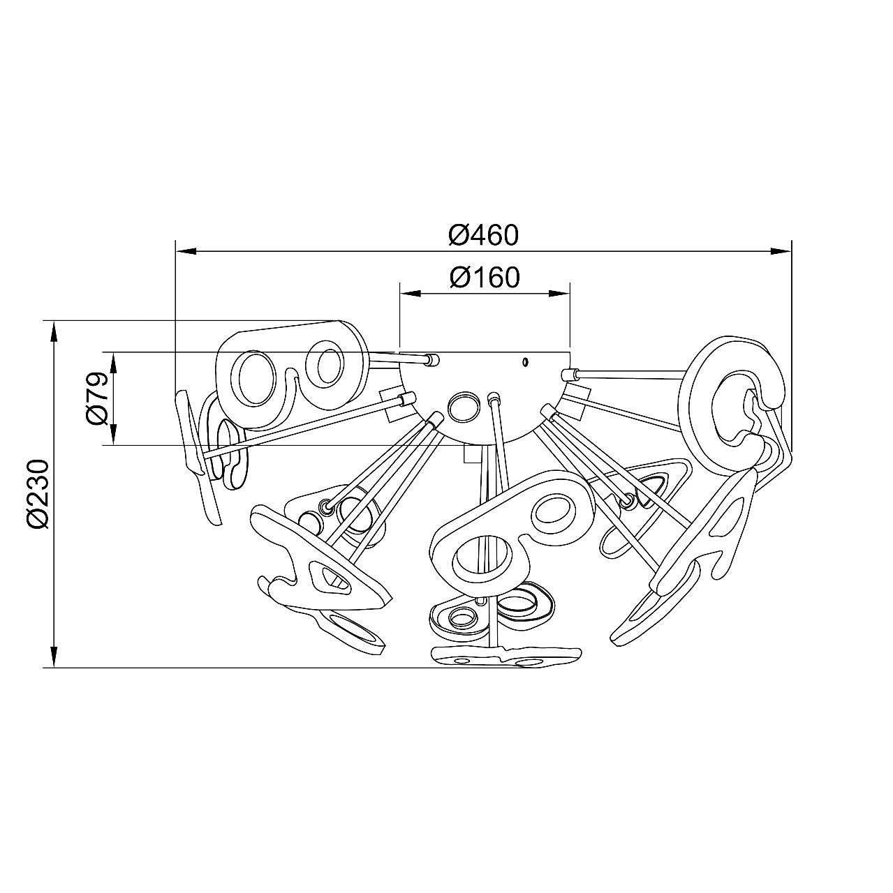 Потолочная люстра MW Light Улыбка 365013705
