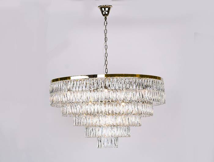 Подвесная хрустальная люстра 10120 Newport 10129+17/C gold