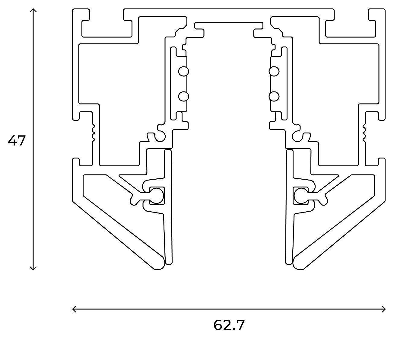 Шинопровод под натяжной потолок-3м Hesby Lighting ElDeko HSBL_0186
