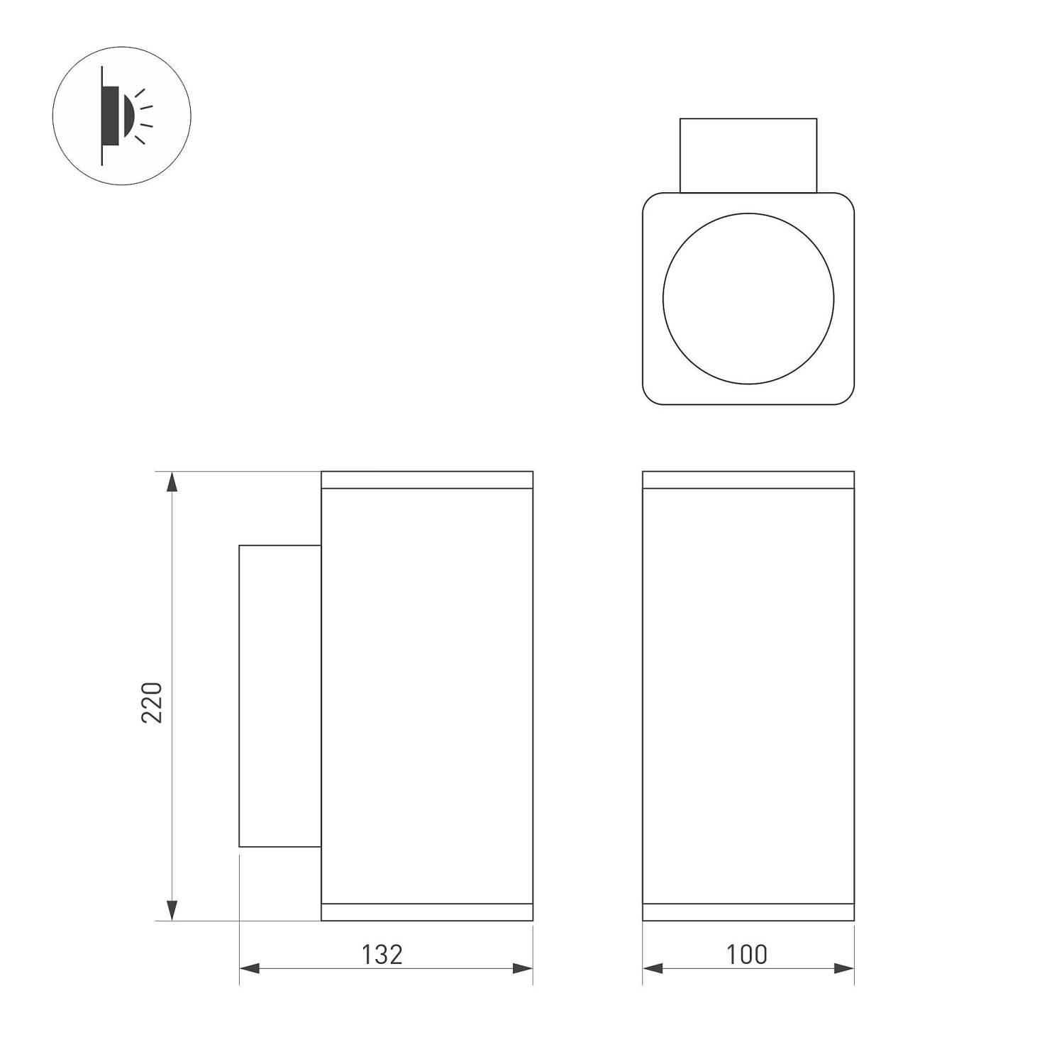 Уличный настенный светильник Arlight Evo 046195
