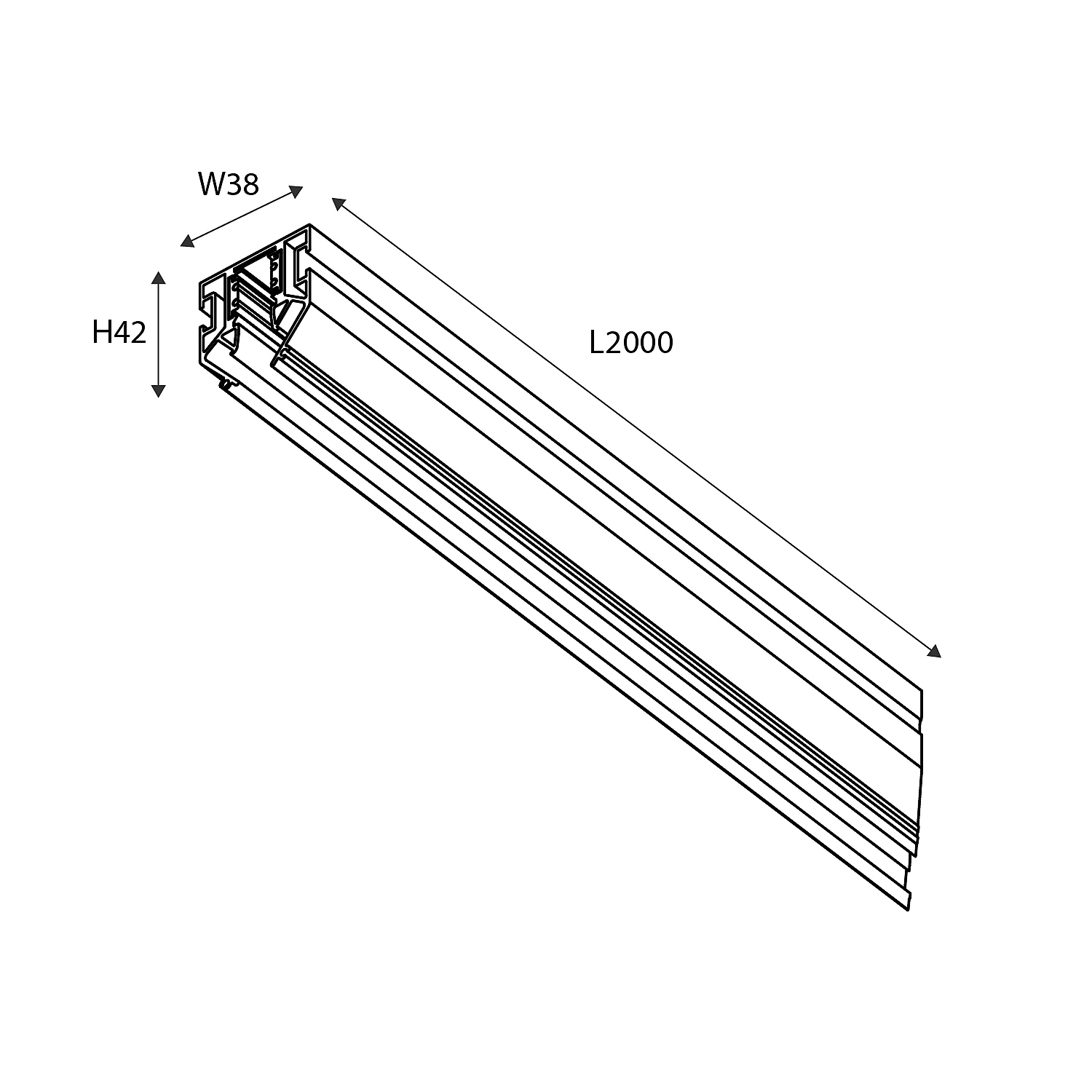 Врезной шинопровод Favourite Logica 1014-TB-200