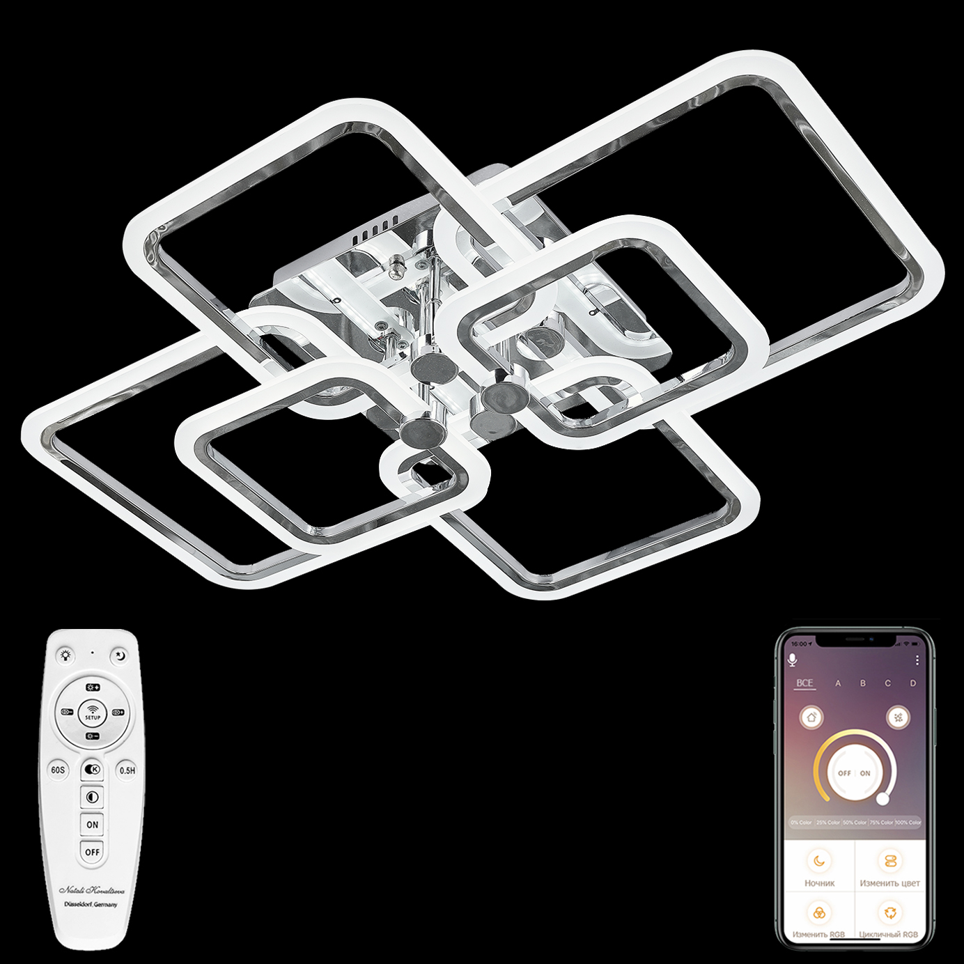 Потолочная люстра Natali Kovaltseva HIGH-TECH LED LAMPS HIGH-TECH LED LAMPS 82019