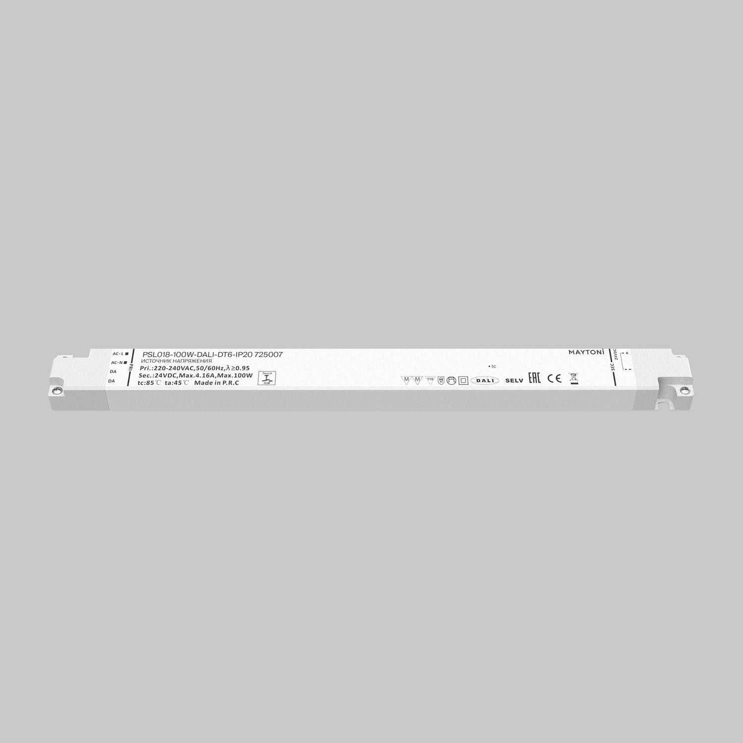 Источник напряжения 24В Dali DT6 100Вт IP 20 Maytoni Источники напряжения DALI 725007 Источник напряжения 24В Dali DT6 100Вт IP 20 Maytoni Источники напряжения DALI 725007