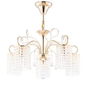 Подвесная хрустальная люстра Leona Freya FR1127-PL-05-G