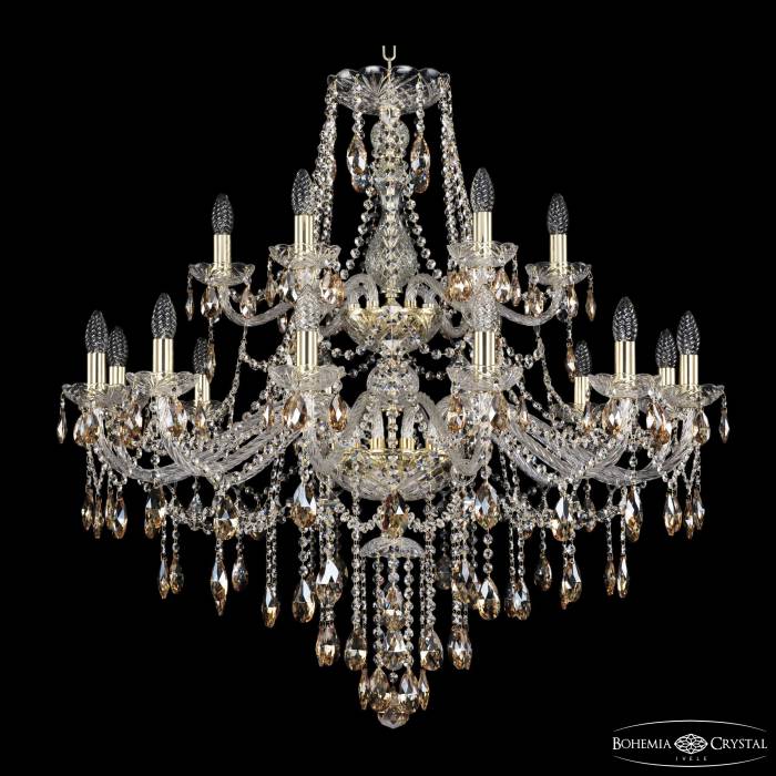 Подвесная хрустальная люстра 1415 Bohemia 1415/12+6/360/2d G K721