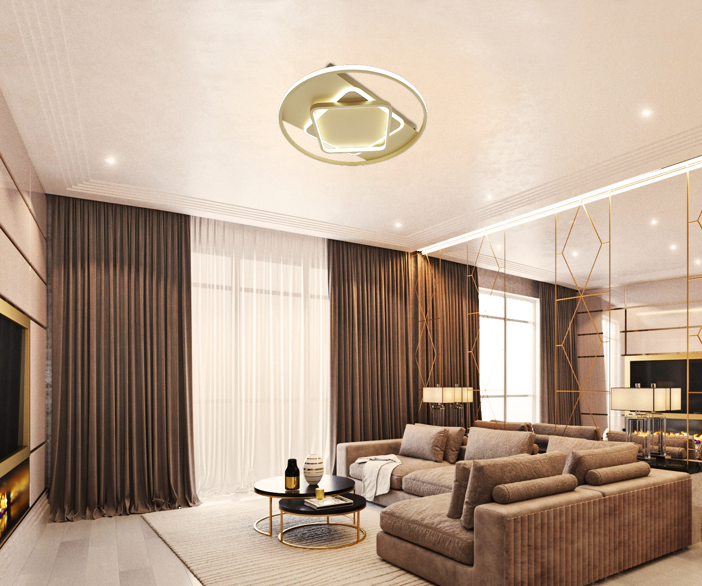 Потолочная люстра с пультом Led Lamps Natali Kovaltseva LED LAMPS 81317