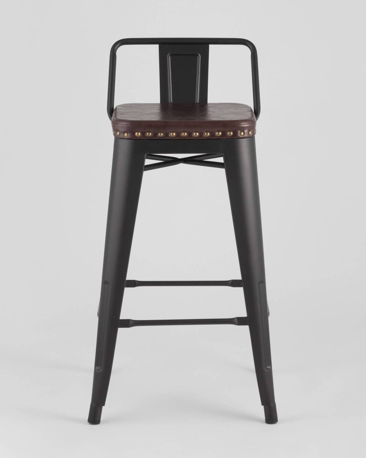 Полубарный стул Stool Group Tolix Soft LF626A MATTE BLACK 3474+PU7005