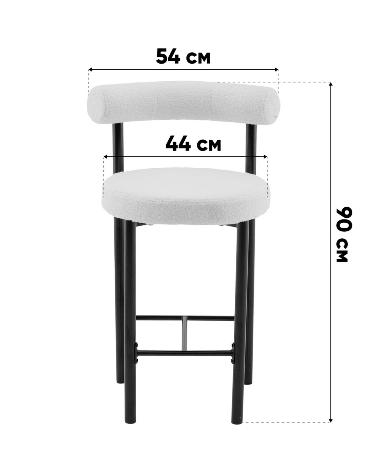 Полубарный стул Stool Group vd-plb-floreo-fl-grey