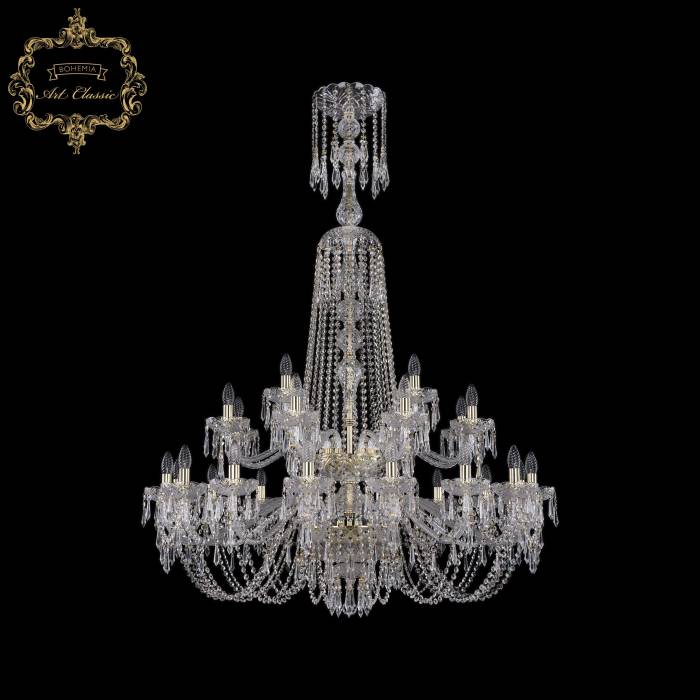 Подвесная хрустальная люстра 11.23 Art Classic 11.23.16+8+4.400.2d.XL-160.Gd.Dr