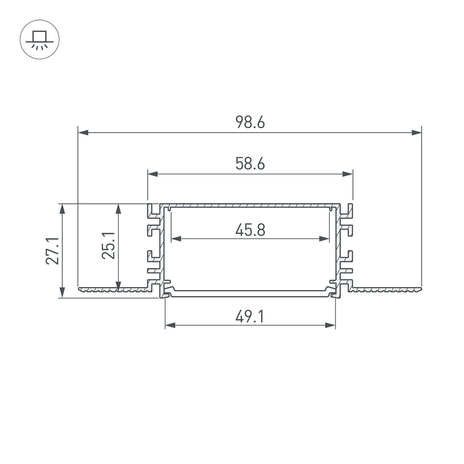 Профиль Arlight Fantom-Bent 046430