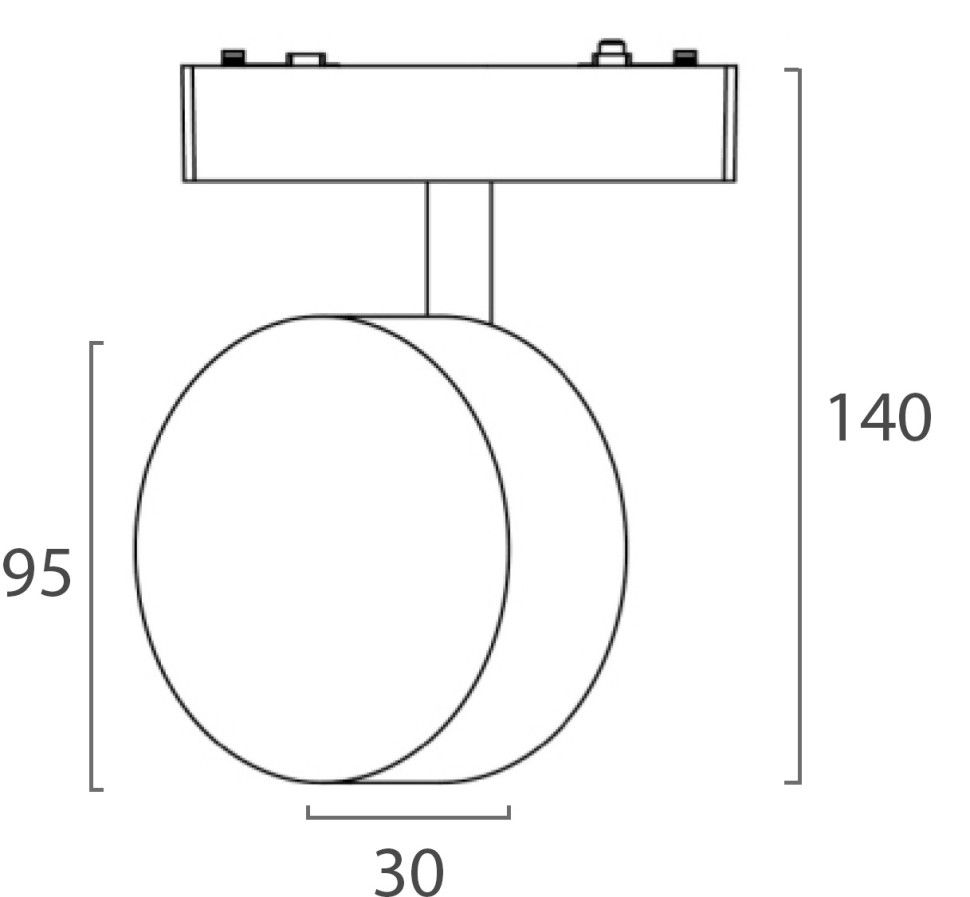 Трековый светильник Italline IT09-9019 black 4000K