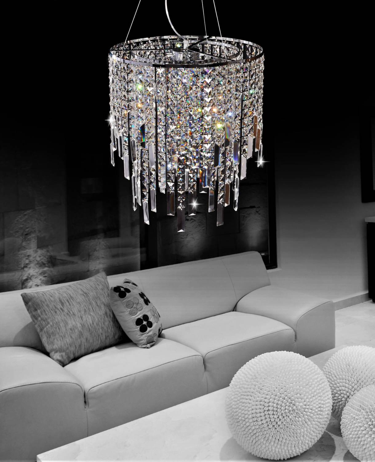 Подвесная хрустальная люстра Zucchero Lumina Deco LDP 2159-450 CHR