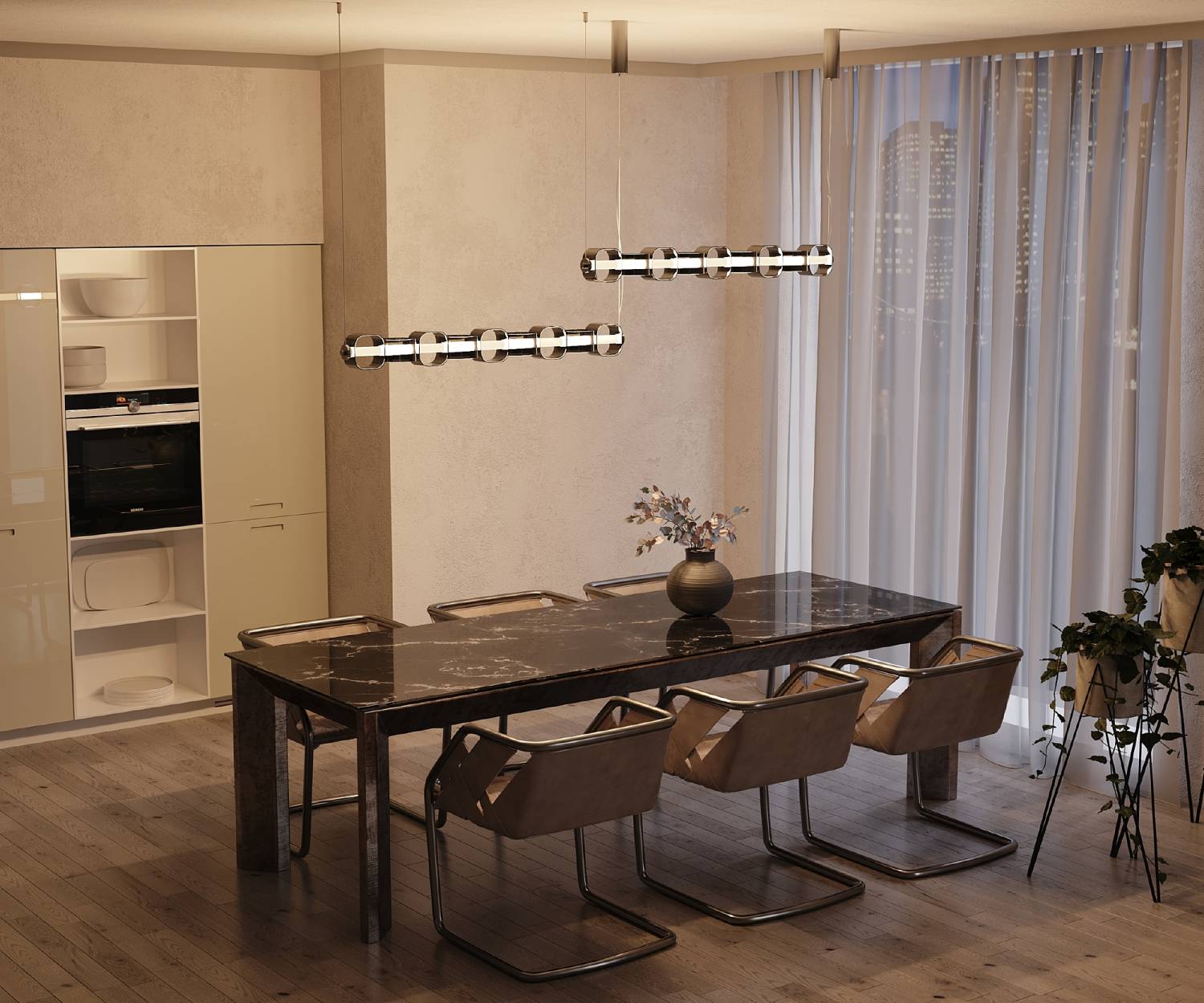 Светильник подвесной Maytoni Ritmo MOD381PL-L45CH3K