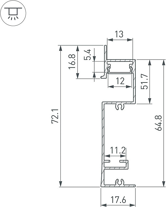 Профиль Arlight Arh-Plintus 043592