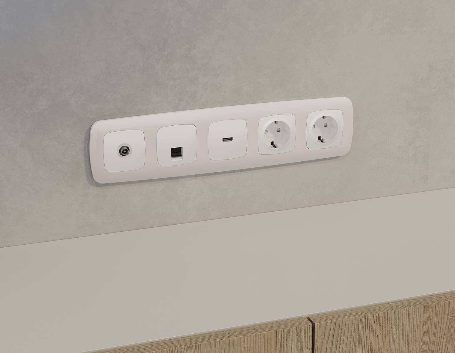 Розетка Ambrella Volt OMEGA MO132005