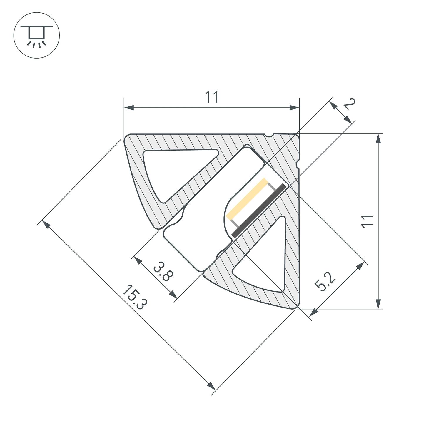 Профиль Arlight Sl-Kant 044086