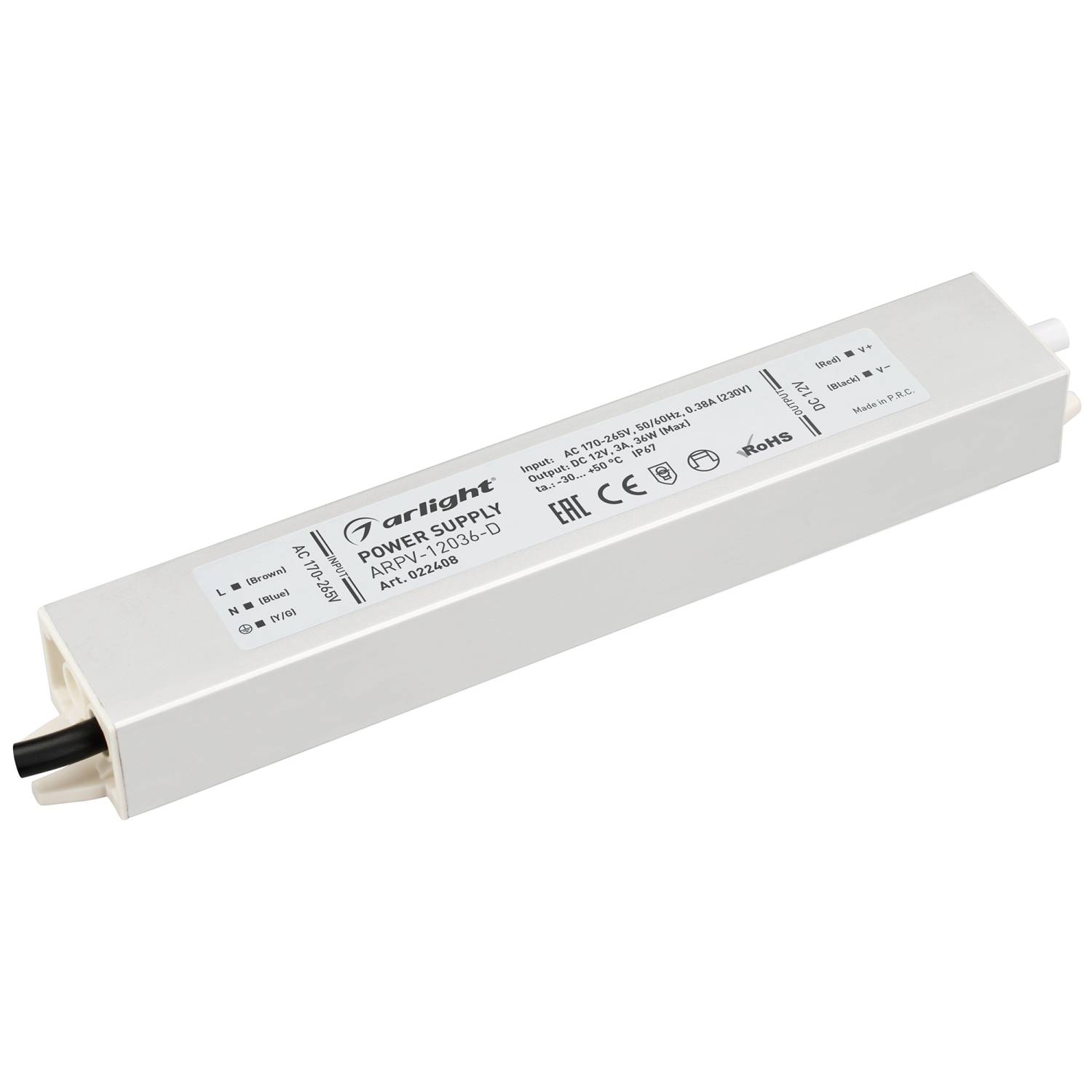 Драйвер для LED ленты Arlight ARPV 022408 Драйвер для LED ленты Arlight ARPV 022408