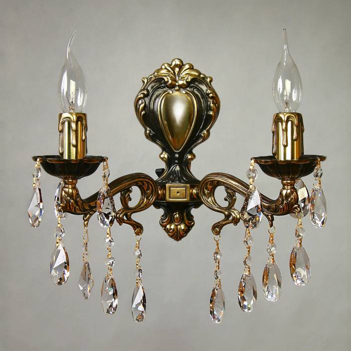 Настенное бра Ambiente Leon 2128/2 PB Tear drop