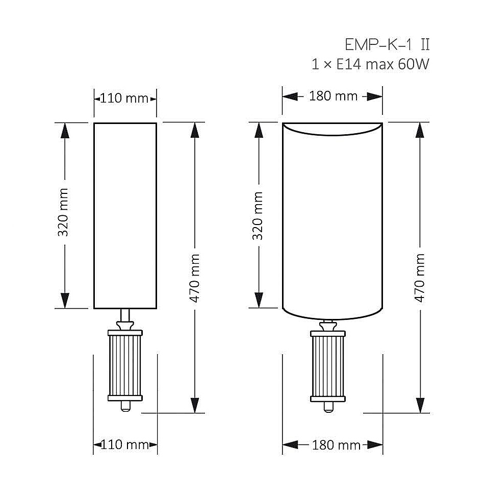 Настенное бра Kutek Empoli EMP-K-1(Z)II