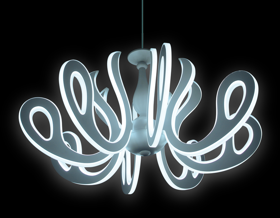 Подвесная люстра с пультом Orbital Klassika Ambrella FK82/8 WH 504W D820