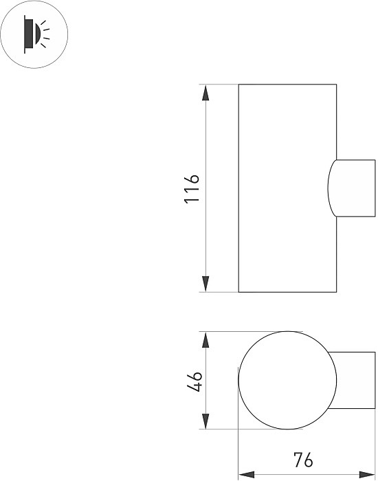 Уличный настенный светильник Arlight Ray 033306(1)