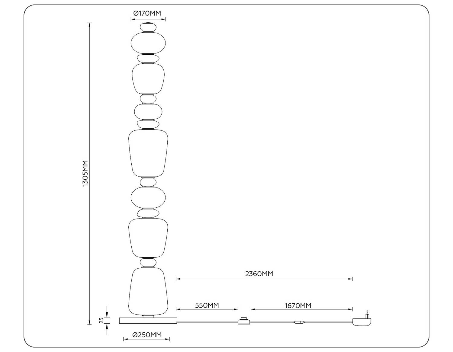 Торшер Ambrella Ceramo Modern LH53172