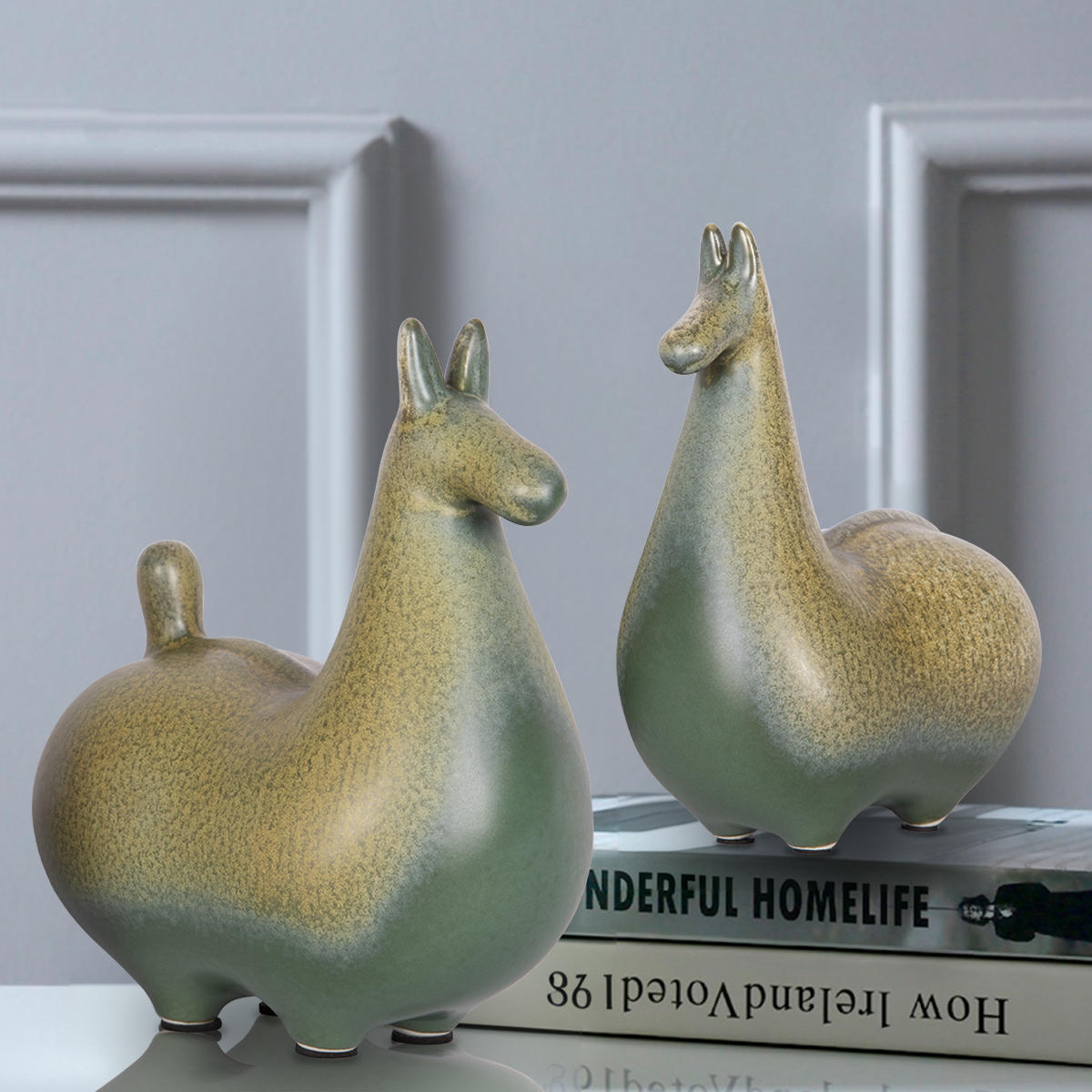 Статуэтка (2 штуки) Loft It Horse 10283 Green (2 pcs)