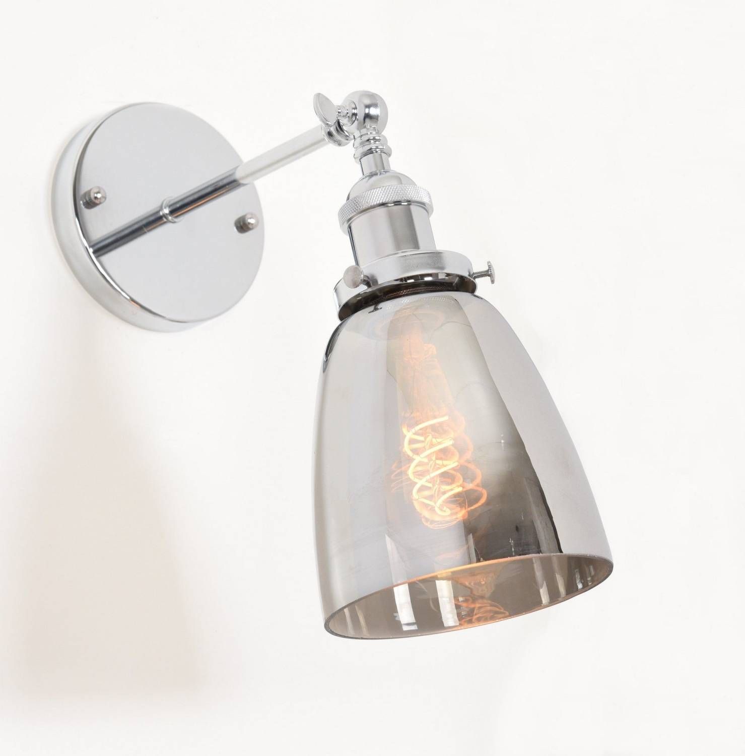 Настенное бра Lumina Deco Fabi LDW 6800-1 CHR+GY Настенное бра Lumina Deco Fabi LDW 6800-1 CHR+GY