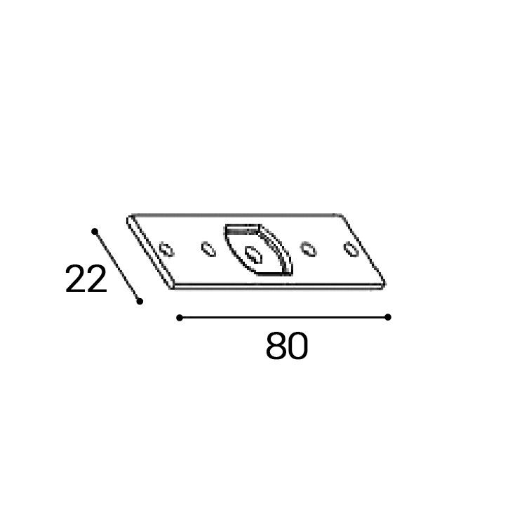 Крепежный элемент для накладного шинопровода системы ATOM Italline IT012 IT012-5037