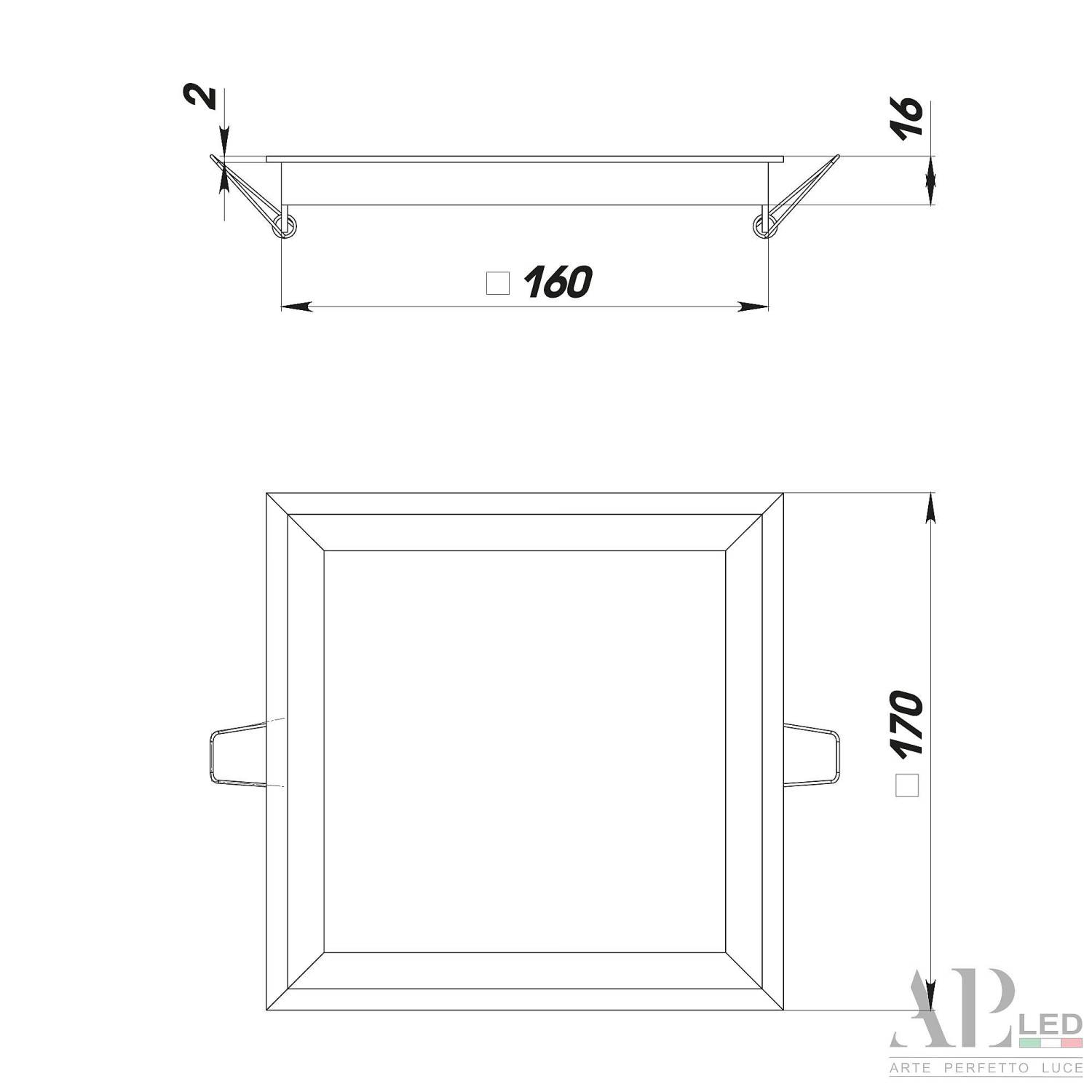 Встраиваемый светильник APL Led Ingrid 3322.LDF16016/16W/6K