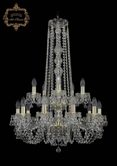 Подвесная хрустальная люстра 11.26 Art Classic 11.26.10+5.220.2d.h-92.Gd.B