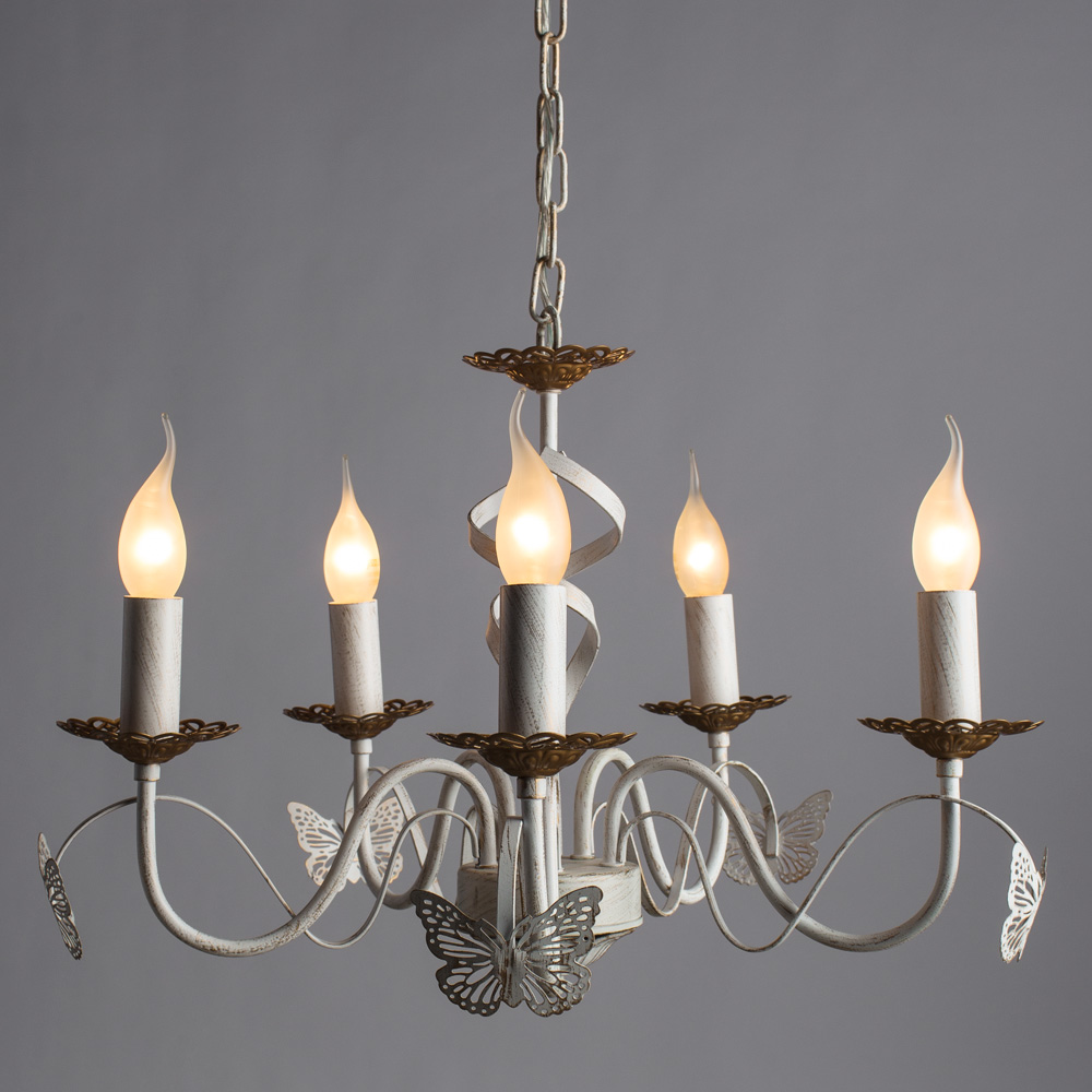 Люстра с бабочками Ali A6114LM-5WG Arte Lamp
